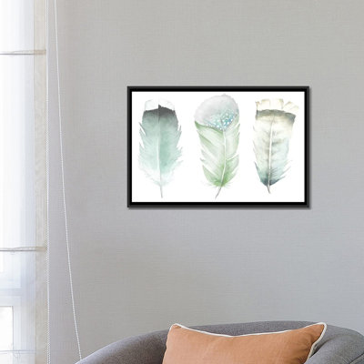 «Green Feathers» par Wadering Laur - reproduction sur toile tendue