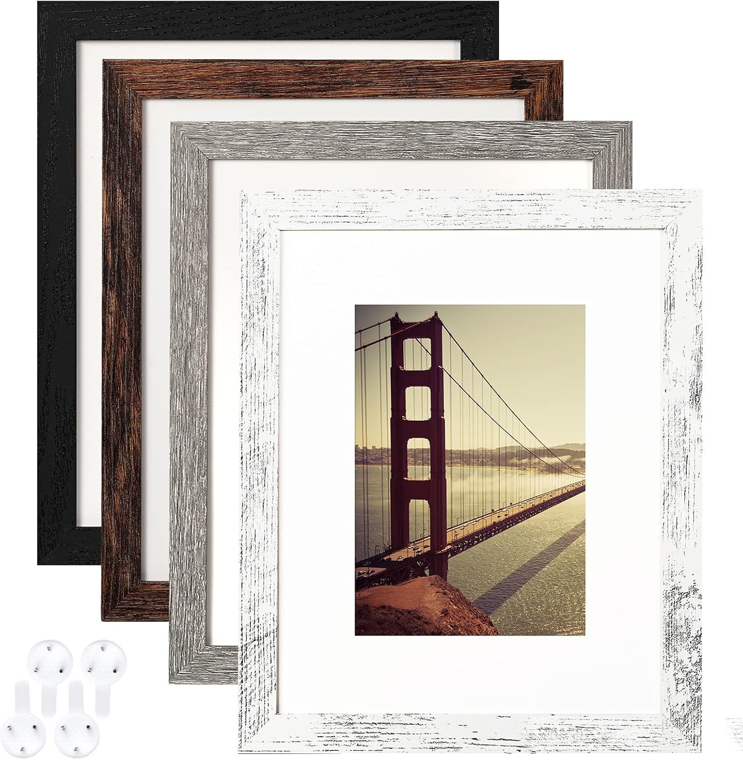 Stock Preferred 8x10 Multi Color Picture Frame Set Of 4 | Wayfair