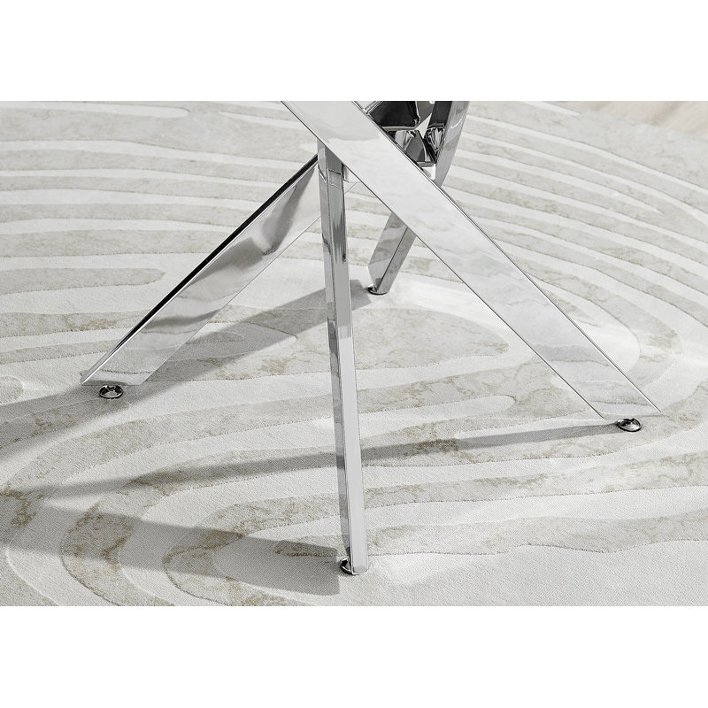 Table de salle à manger Tierra, Argent argent, L 39,4 po x l 39,4 po