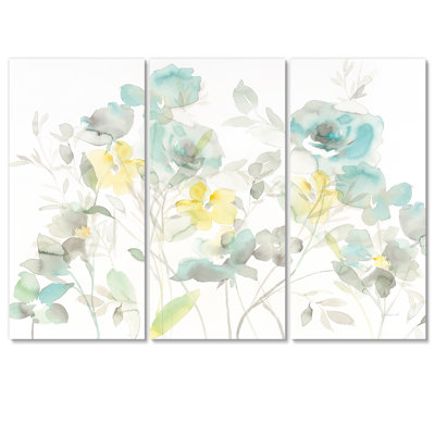 « aqua rose natural element natural element », reproduction d’image multi-pièces sur toile campagne premium