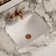 Los Flexi 16" x 12" White Ceramic Rectangular Undermount Bathroom Sink with Pop-Up with Overflow