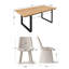 Ensemble de table de salle à manger rectangulaire moderne pour 6 personnes 71 "-132433247