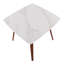 Table de salle à manger en bois de noyer et marbre texturé blanc-1476289100