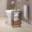 Free standing Toilet Roll Holder with Magazine Storage and Shelf