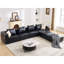 6-Piece 152.76” Leather Upholstered Sectional Sofa-305808823