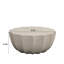 Table basse d'extérieur ronde de 35 pouces, table d'appoint de jardin en ciment pour terrasse au bord de la piscine, oxyde de magnésium résistant aux intempéries, sans assemblage, blanc-260727571
