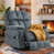 Blue Gray Chenille