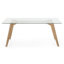 Hadley Glass Top Solid Wood Base Dining Table-25853260