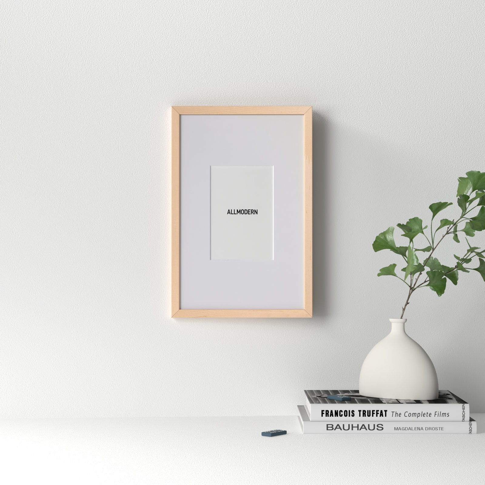 Capullo Wood Matte Picture Frame with Mat, 8" x 10", Natural, 16" x 20"
