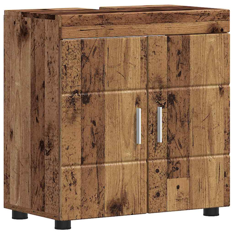  Bathroom Basin Cabinet With Storage 60 X 34 X 63 Cm, Old Wood