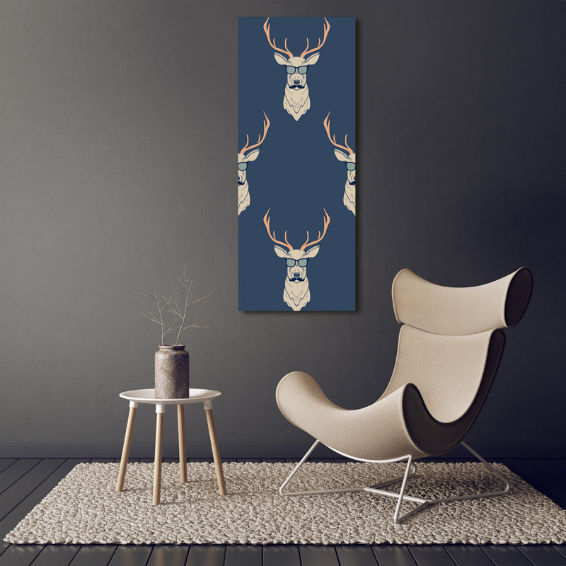 Hipster Deer - Wrapped Canvas Print