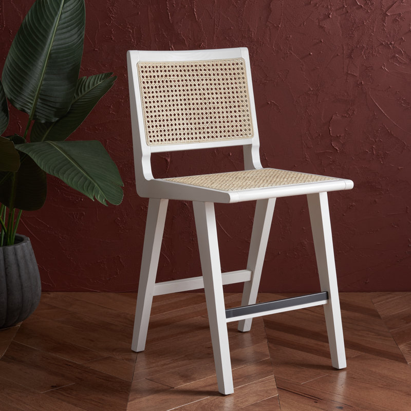 Tabouret de comptoir 23,2 po Atticus, Blanc, Tabouret de comptoir (siège d'une hauteur de 23,2