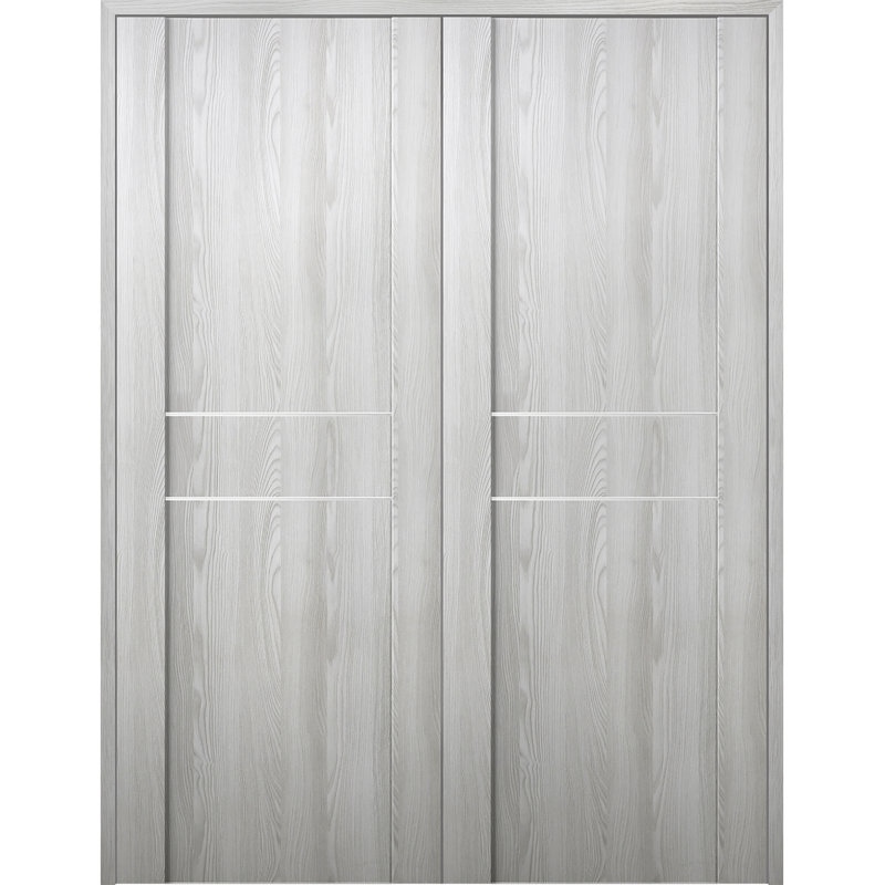 Porte française Avon 01 2hn, 63,5 po x 79,38 po, Chêne, Réversible