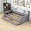 Twin Upholstered Daybed with Shelves and Drawers-1569372518