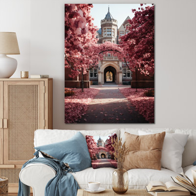 Université rose «Welcome» extrêmement sur toile