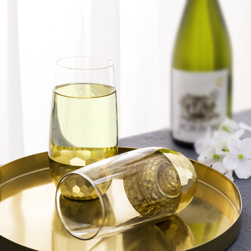4 Piece 532ml Stemless Wine Glass Set