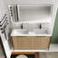 Meuble-lavabo double autoportant 60 po avec plateau en résine 60 po