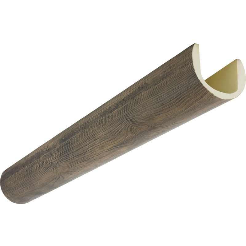 L 6 po x H 4 1/2 po x L 8 po ÉCHANTILLON - poutre en bois imitation sablé Heritage Timber Pueblo, brun fumé, Brun fumé, Sable