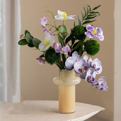 Fabric Orchid Arrangement in Vase