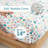 4-Piece Queen Cotton Sheet Set in Multicolor with Printed Holiday Trees