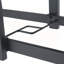 Ensemble de salle à manger d'extérieur 7 pièces avec table rectangulaire en métal à grain de bois et 6 chaises ergonomiques, conception imperméable et antirouille-126658568