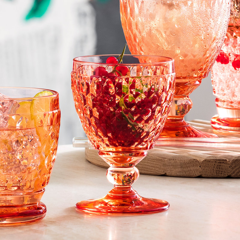 Villeroy & Boch Boston Apricot Red Wine Goblet Set/4