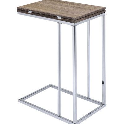 Chic Weathered Oak & Table - Expandable Surface, Contemporary Style Side With Surface Area And Function