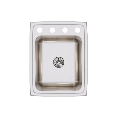 Lustertone 17" L x 22" W Drop-In Kitchen Sink with Drain Assembly