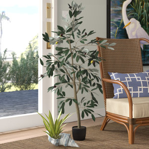 Avinoam 4' Artificial Potted Olive Tree