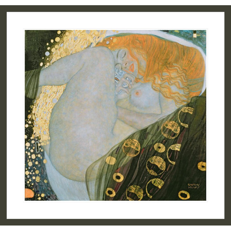 «Danae» par Gustav Klimt, impression giclée encadrée, H 33,5 po x l 35,12 po