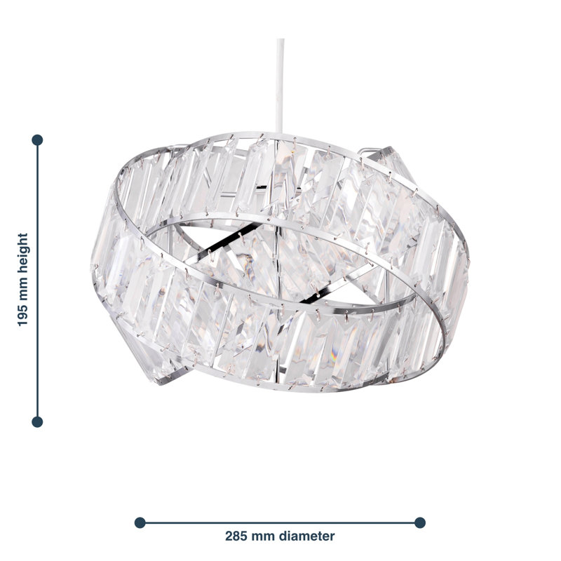 19.5cm H Plastic Novelty Pendant Shade ( Uno ) in Transparent