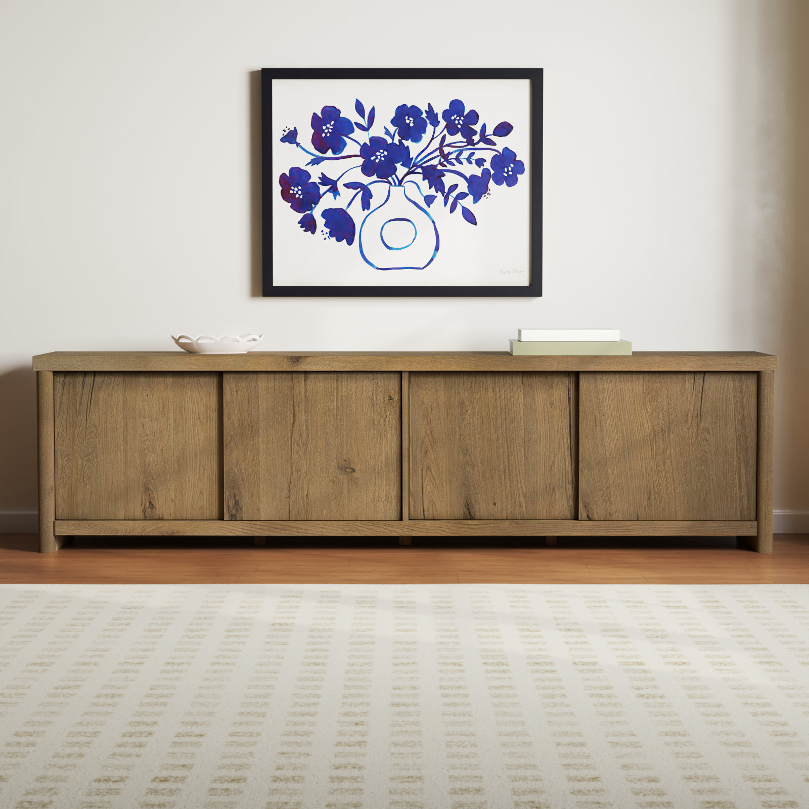 Storybook 94" Oak TV Stand, Light Brown