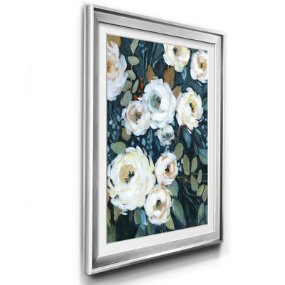 Jardin au clair de lune III - Tableau encadré sous verre acrylique, grand format, idéal pour le salon
