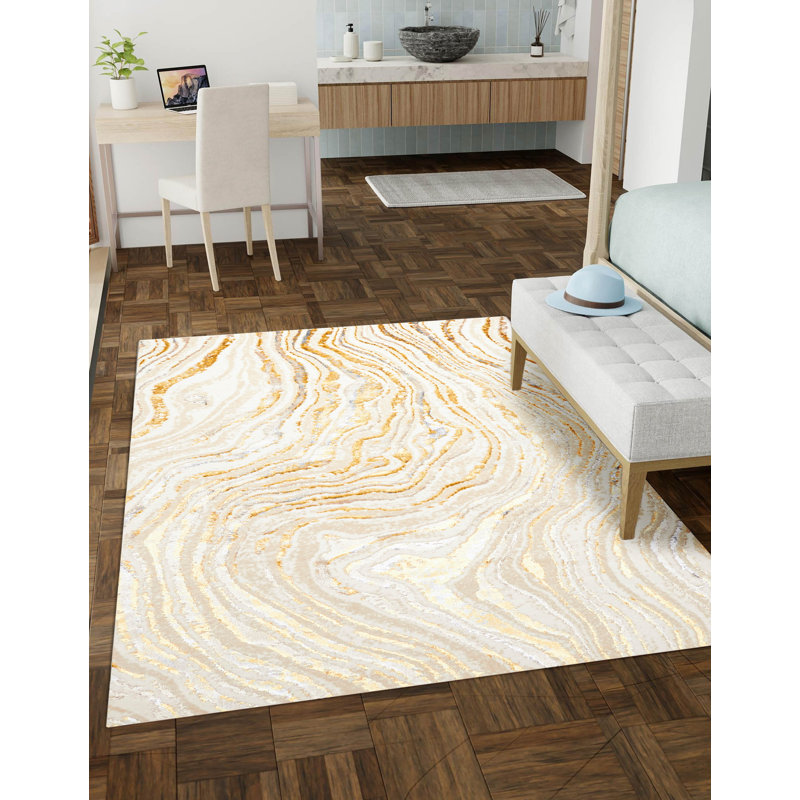 Tapis doré Clara 8 pi 0 po x 10 pi 0 po, Rectangulaire 8 pi x 10 pi
