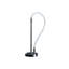 Lampe de table contemporaine 20,25 po en tube à DEL Elastilight avec extrémité magnétique chromée argentée