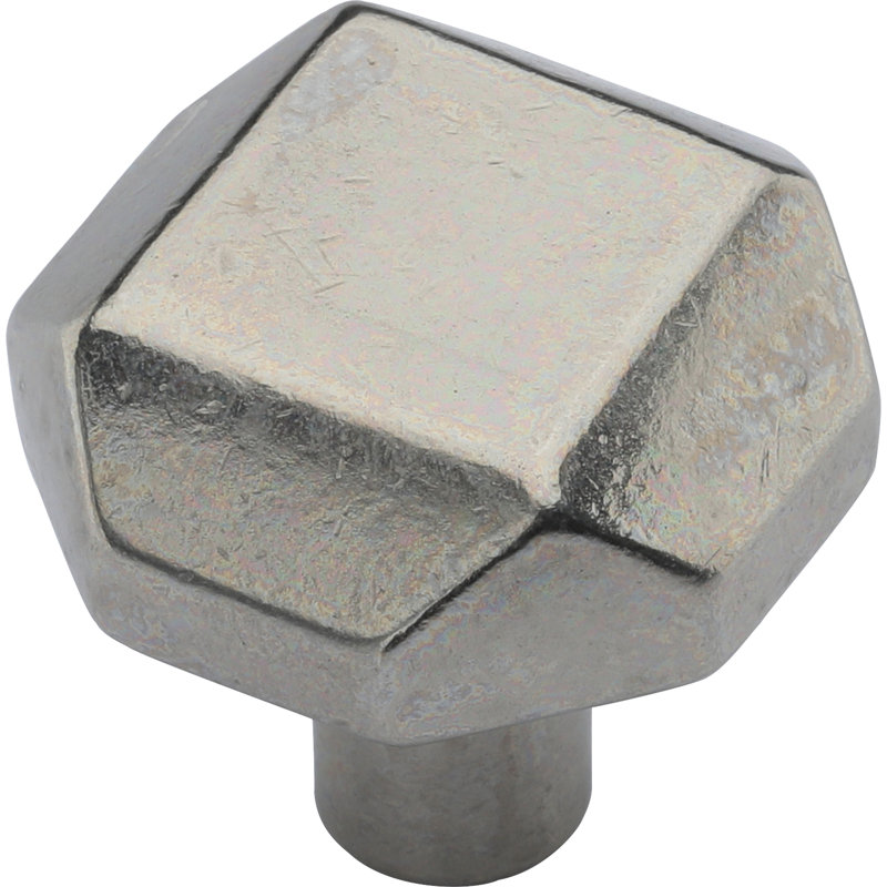 Poignée à facettes, 1.25, Bronze blanc