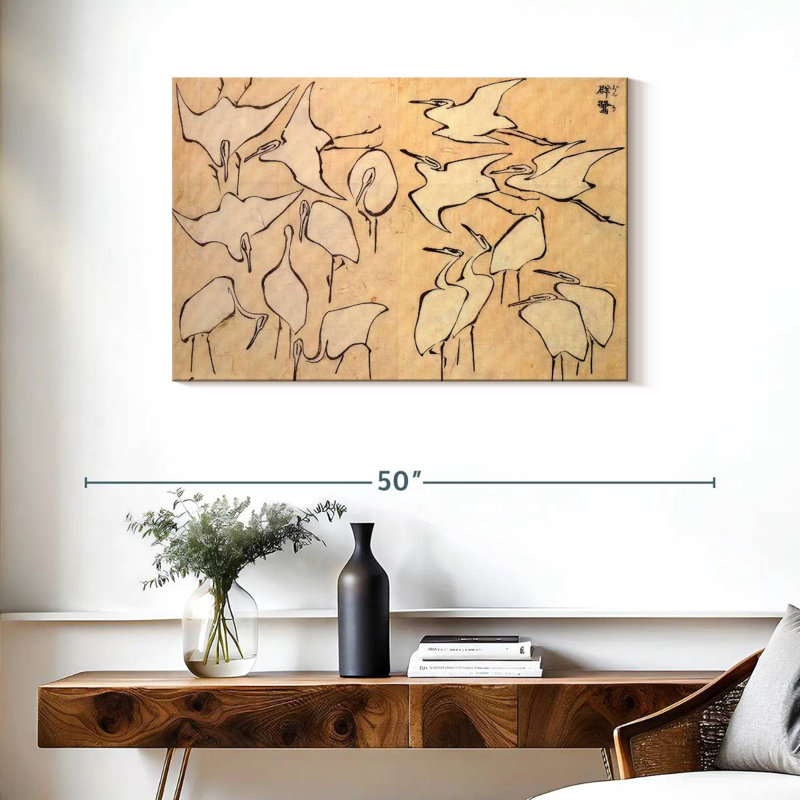 Brampt Egrets From Quick Lessons, 24" H x 36" W