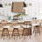 Sirine 4 Pieces Swivel Linen Counter Stool-103707232