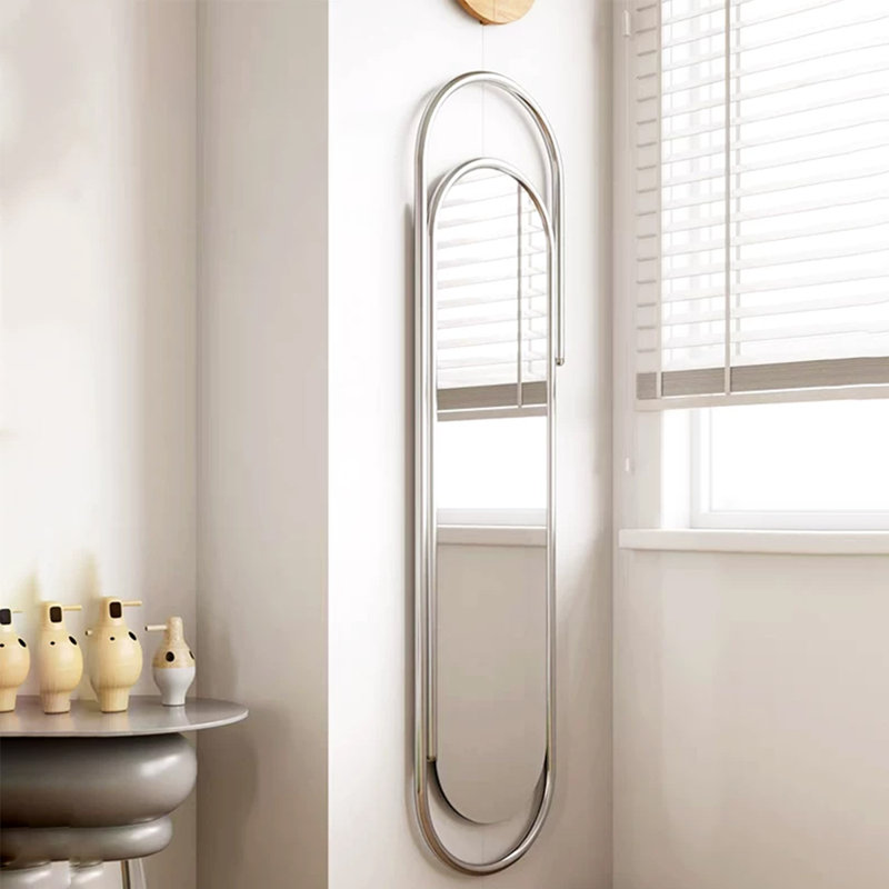 Miroirs muraux ovales en métal