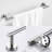 Sus304 Stainless Steel 3 Bathroom Hardware , Brushed Nickel Finish, Scratch- Bath Shower Accessories (robe Hook, Toilet Paper Holder, Towel Bar Nickel, Long-lasting Components (toilet Bar, Robe Hook-792650149