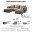 Canapé modulaire de 99 po avec rangement-434886741