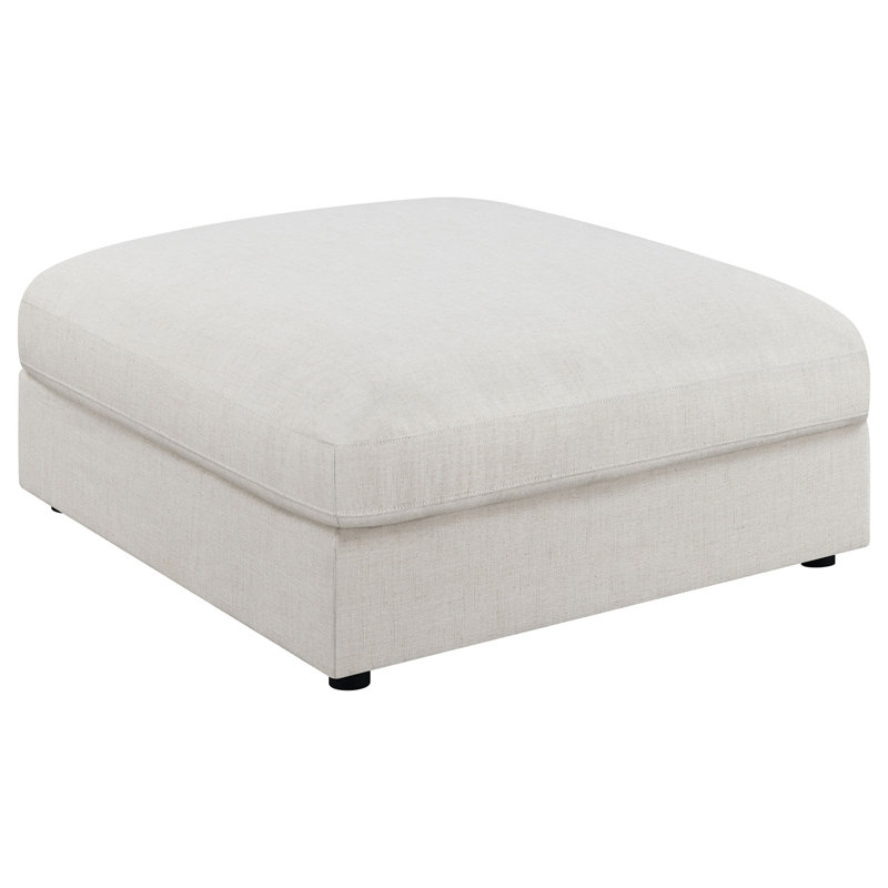 Repose-pieds carré rembourré, Beige