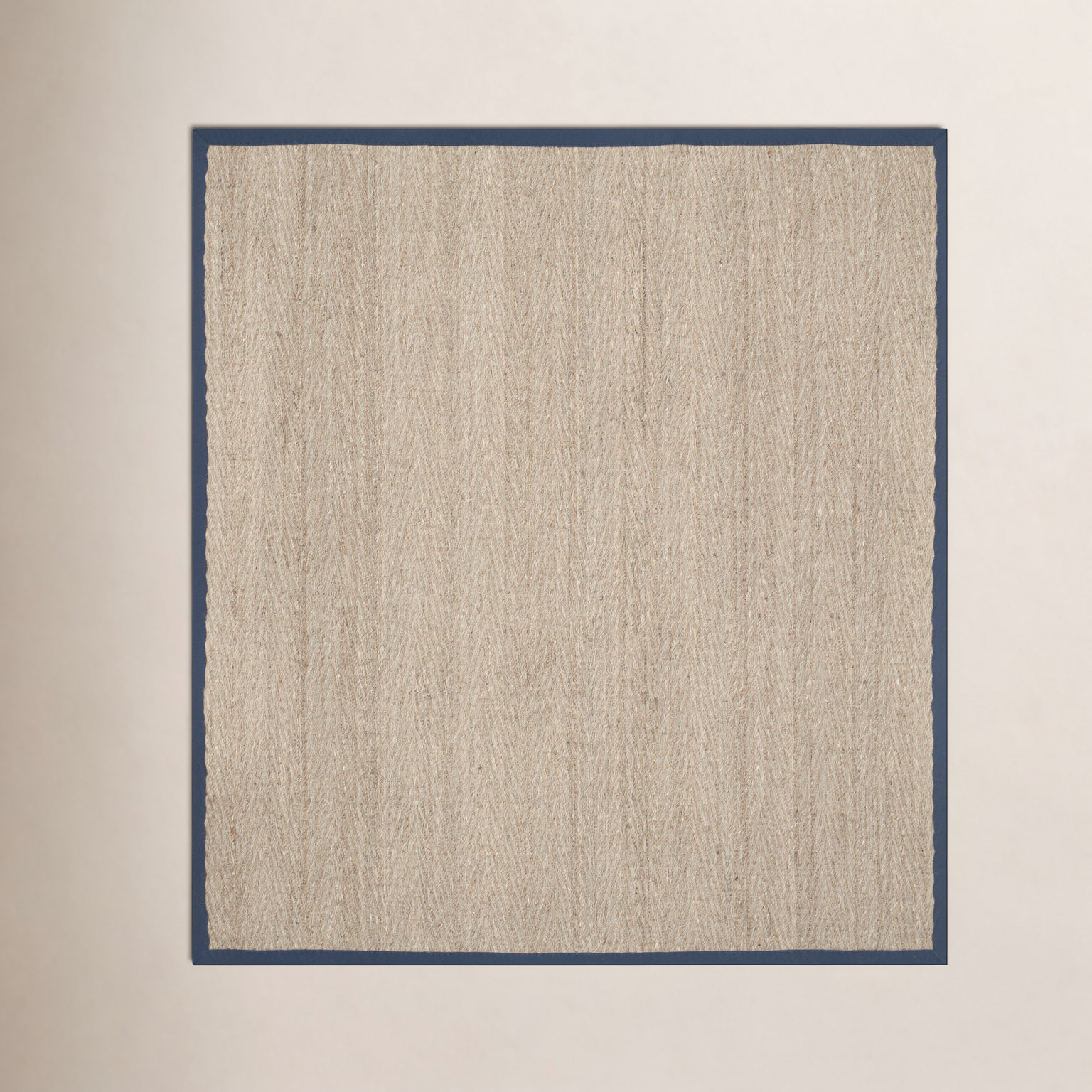 Natural Blue Seagrass Rug, Square 8'