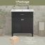 Meuble-lavabo de 30 pouces avec lavabo en céramique, porte à fermeture en douceur et tablettes réglables-47381402-47381403
