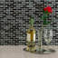 Carreau de mosaïque murale en verre brillant 12 po x 12 po Onyxa