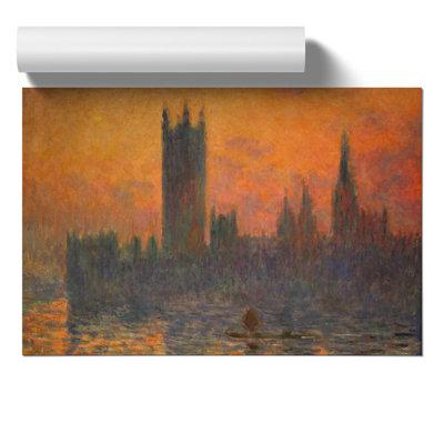 Houses of Parliament in London by Claude Monet - Frameless Print