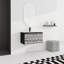 Meuble-lavabo mural flottant 30 po avec lavabo en céramique et porte d'armoire à fermeture en douceur, ensemble KD