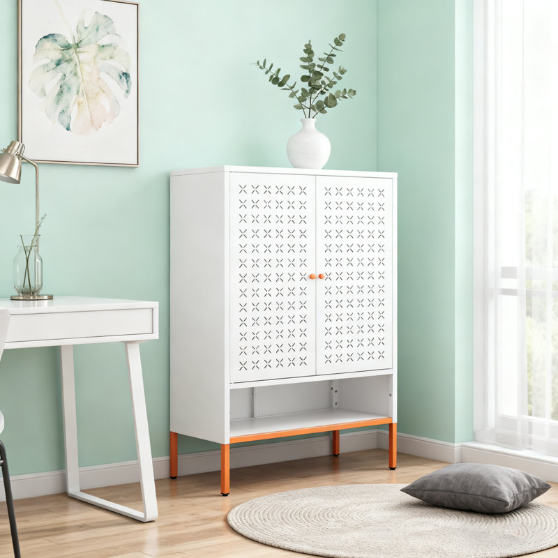 Armoire à chaussures à double grille, trois compartiments réglables pour un rangement flexible