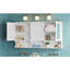 Armoire à pharmacie 55 po à miroir avec tablettes ouvertes, rangement mural avec portes et miroir, tablette réglable