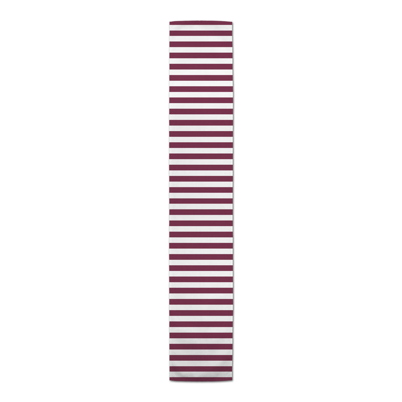 Chelene Rectangle Striped Polyester Table Runner, Purple, 16" D x 72" L